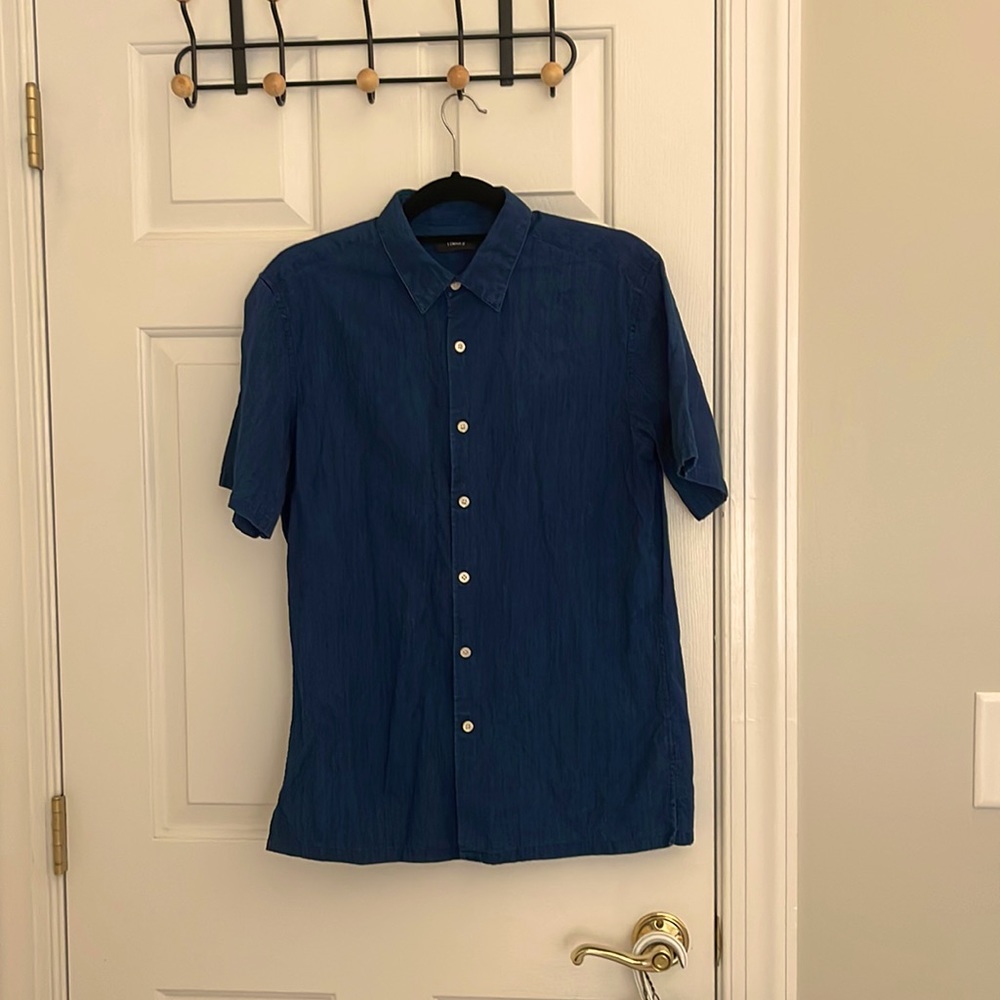 Men’s Theory short sleeves denim shirt- small